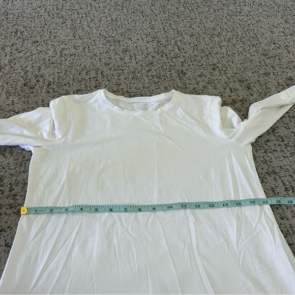 PureJill J.Jill White Stretch Cotton Crew Neck Tee Size Small Petite - Picture 5 of 8